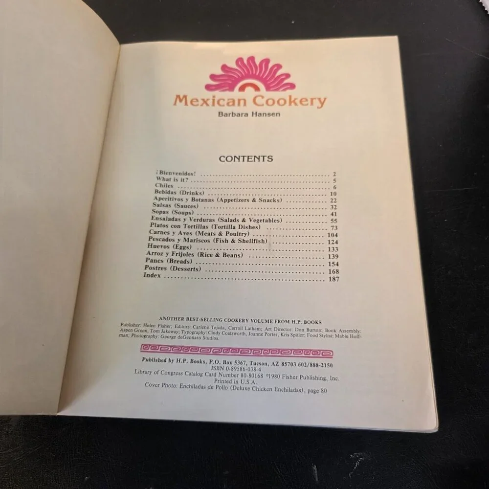 Mexican Cookery Cookbook By Barbara Hansen Paperback Vintage 1980's